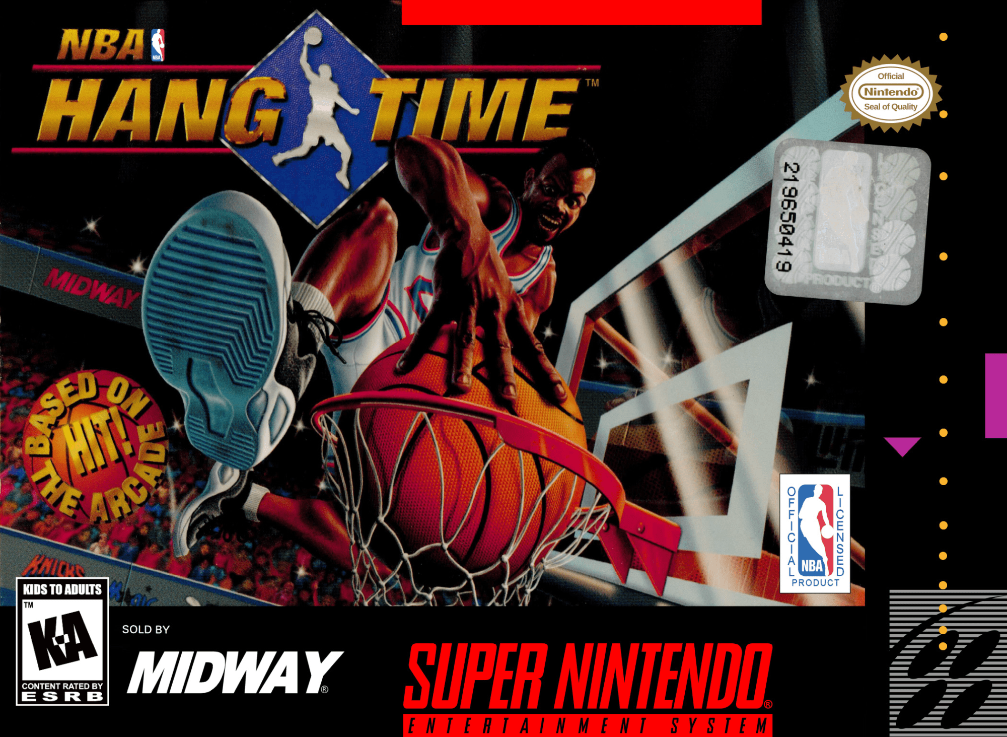 NBA Hang Time box art for Super Nintendo